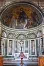 Interior of basilica San Miniato al Monte St. Minias on the Mou Royalty Free Stock Photo